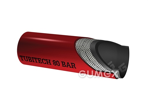 Hadice na postřikovače TUBIPRESS 80, 8/15mm, 80bar, PVC/PVC, -5°C/+60°C, červená